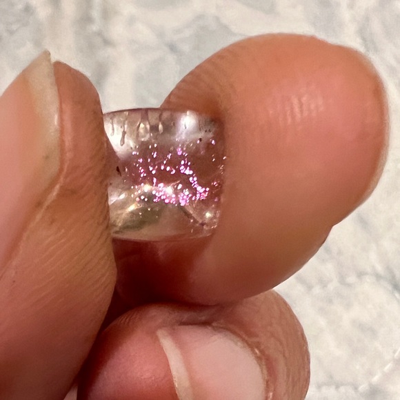 Super Rare Pink Fire Covellite in Quartz Loose Gem - Picture 3 of 15